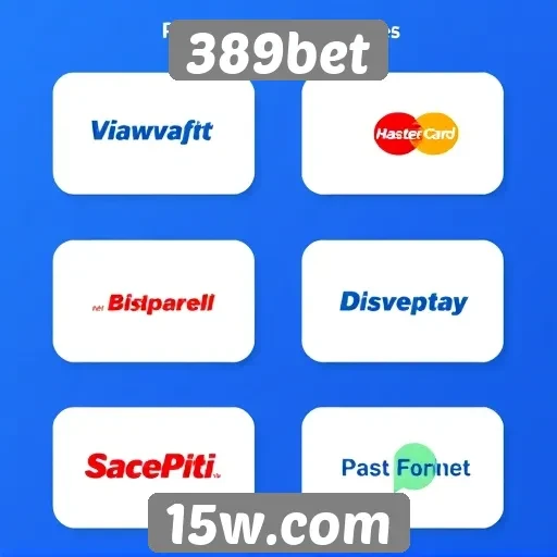 Opcões de pagamento disponíveis na 389bet
